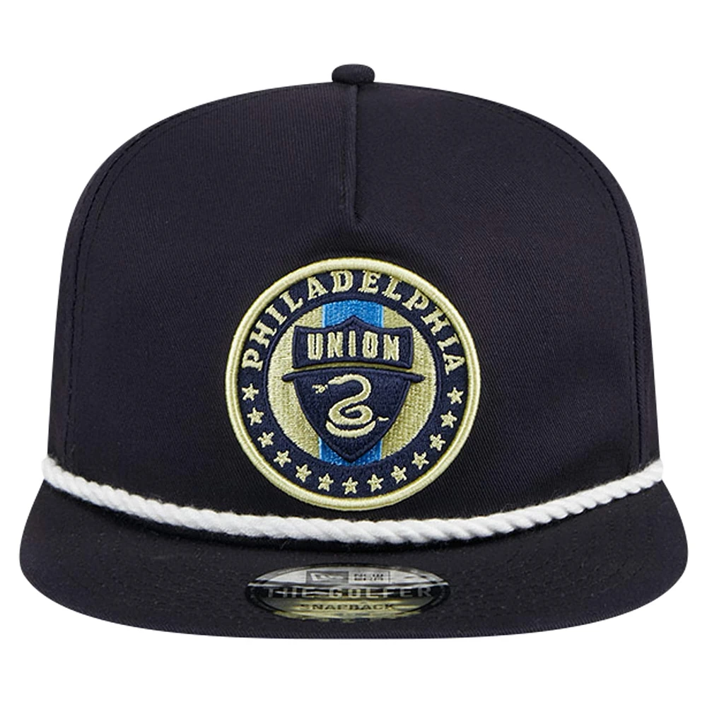 Men's New Era Navy Philadelphia Union The Golfer Kickoff Collection Adjustable Hat