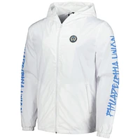 Men's White Philadelphia Union Graffiti Full-Zip Hoodie Windbreaker Jacket