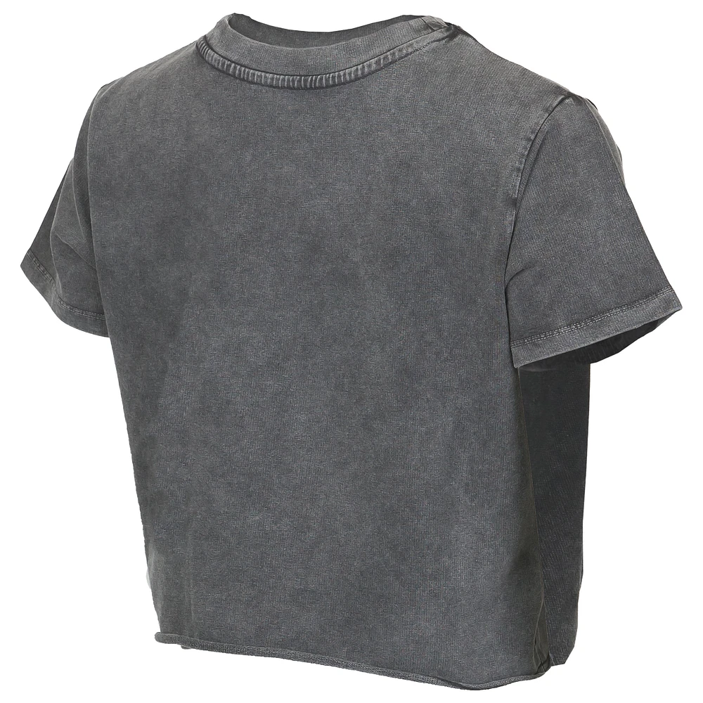 T-shirt court en tissu vieilli Philadelphia Union de Concepts Sport pour femme, couleur anthracite