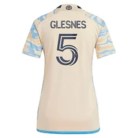 Women's adidas Jakob Glesnes Tan Philadelphia Union 2023 For Philly Replica Jersey