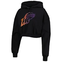 Women's The Wild Collective Black Phoenix Mercury Washed Cropped Pullover Hoodie