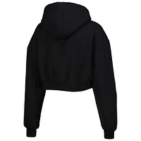 Women's The Wild Collective Black Phoenix Mercury Washed Cropped Pullover Hoodie