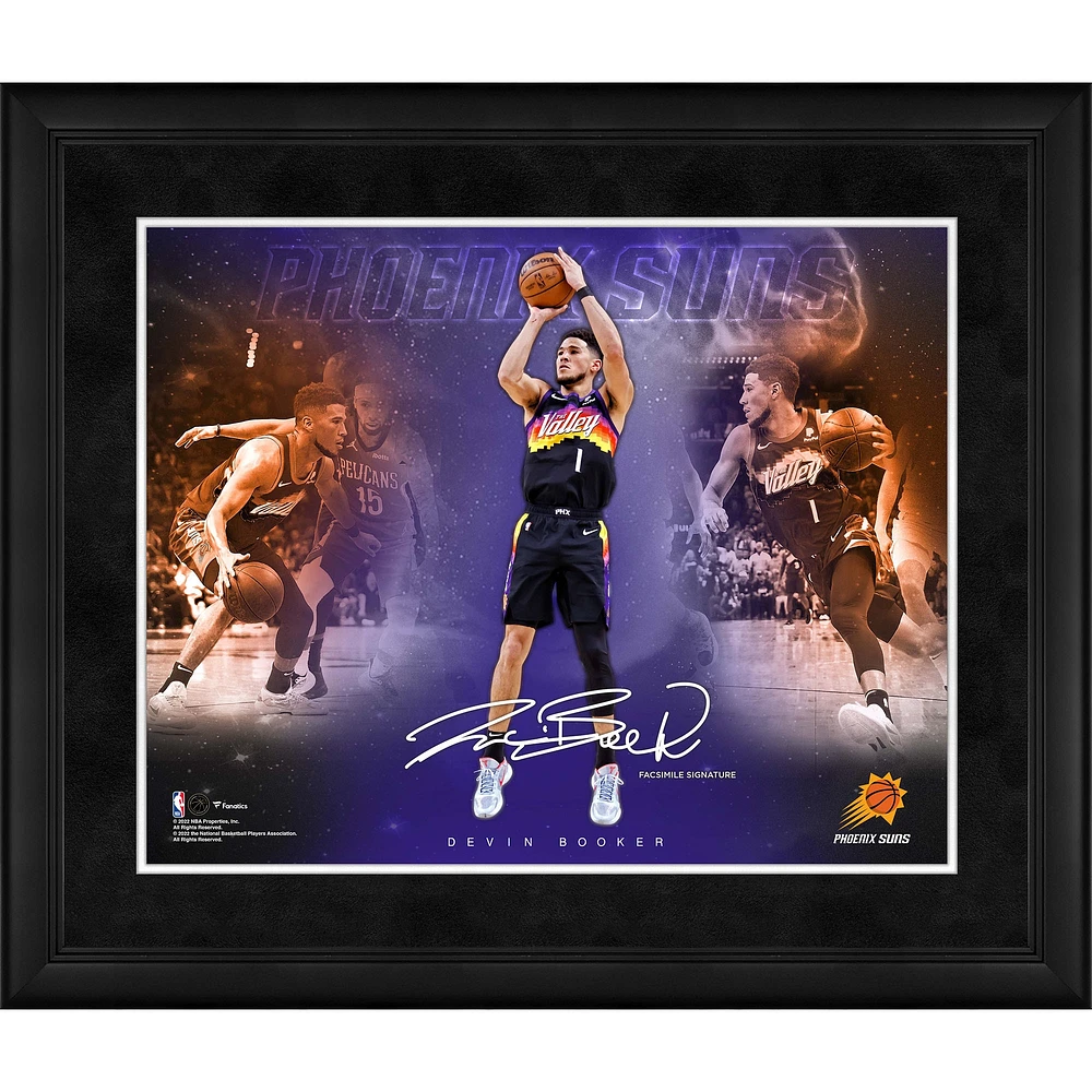 Devin Booker Phoenix Suns Facsimile Signature Framed 16" x 20" Stars of the Game Collage