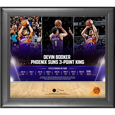 Fanatics Authentic Devin Booker Phoenix Suns 15'' x 17'' Franchise Three-Point Record Collage