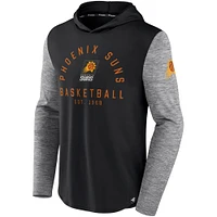 Fanatics pour hommes, noir/charbon chiné, Phoenix Suns Deep Rotation Performance - Chandail à capuchon