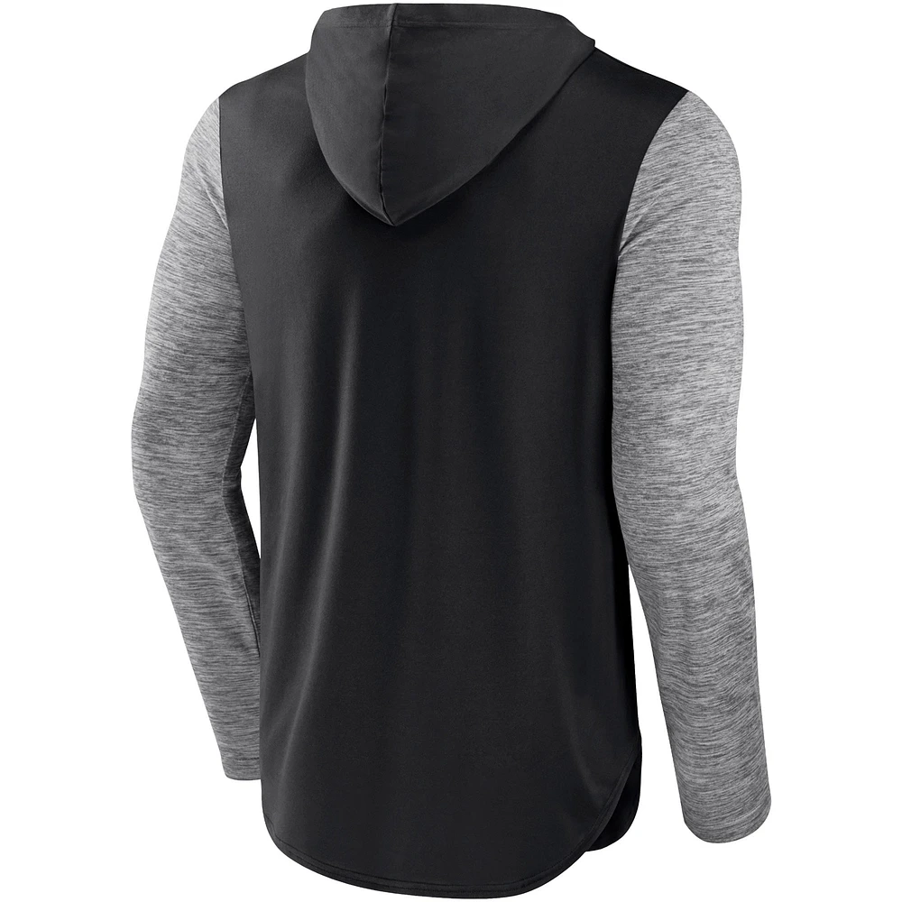 Fanatics pour hommes, noir/charbon chiné, Phoenix Suns Deep Rotation Performance - Chandail à capuchon