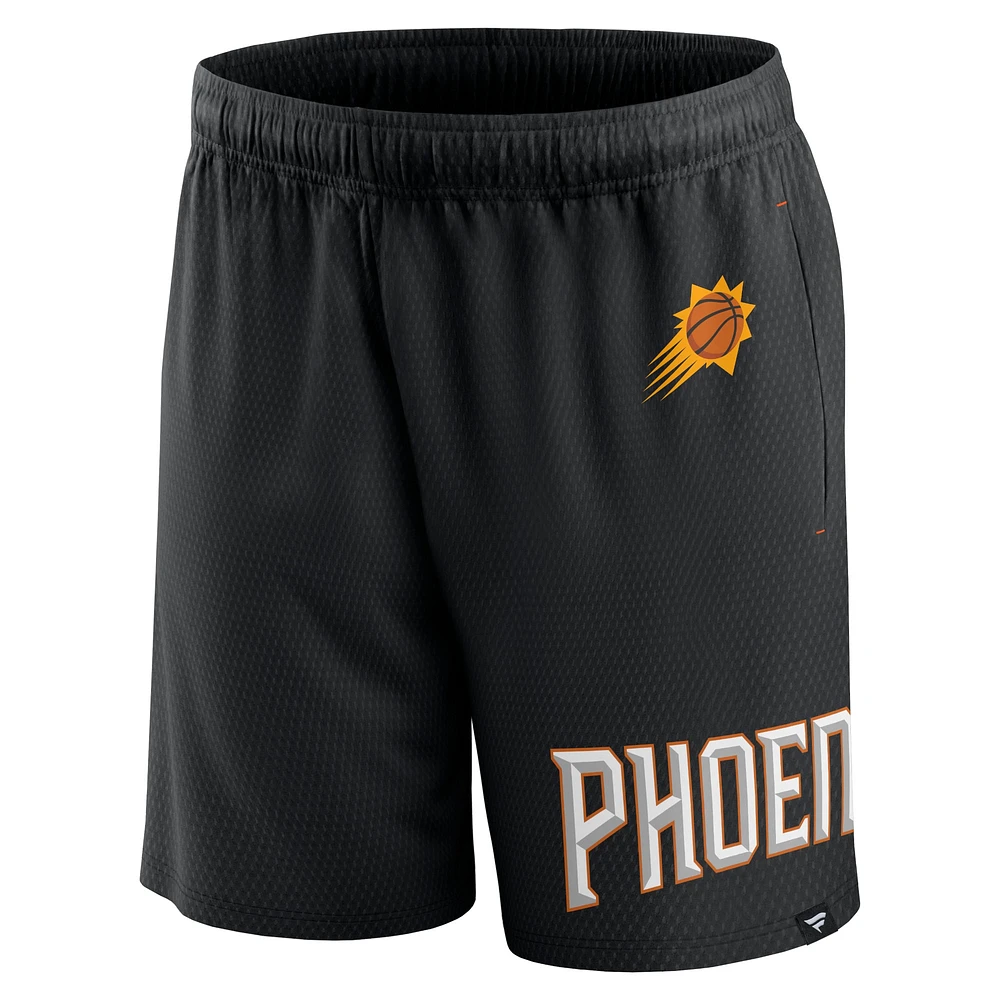 Men's Fanatics Black Phoenix Suns Free Throw Mesh Shorts