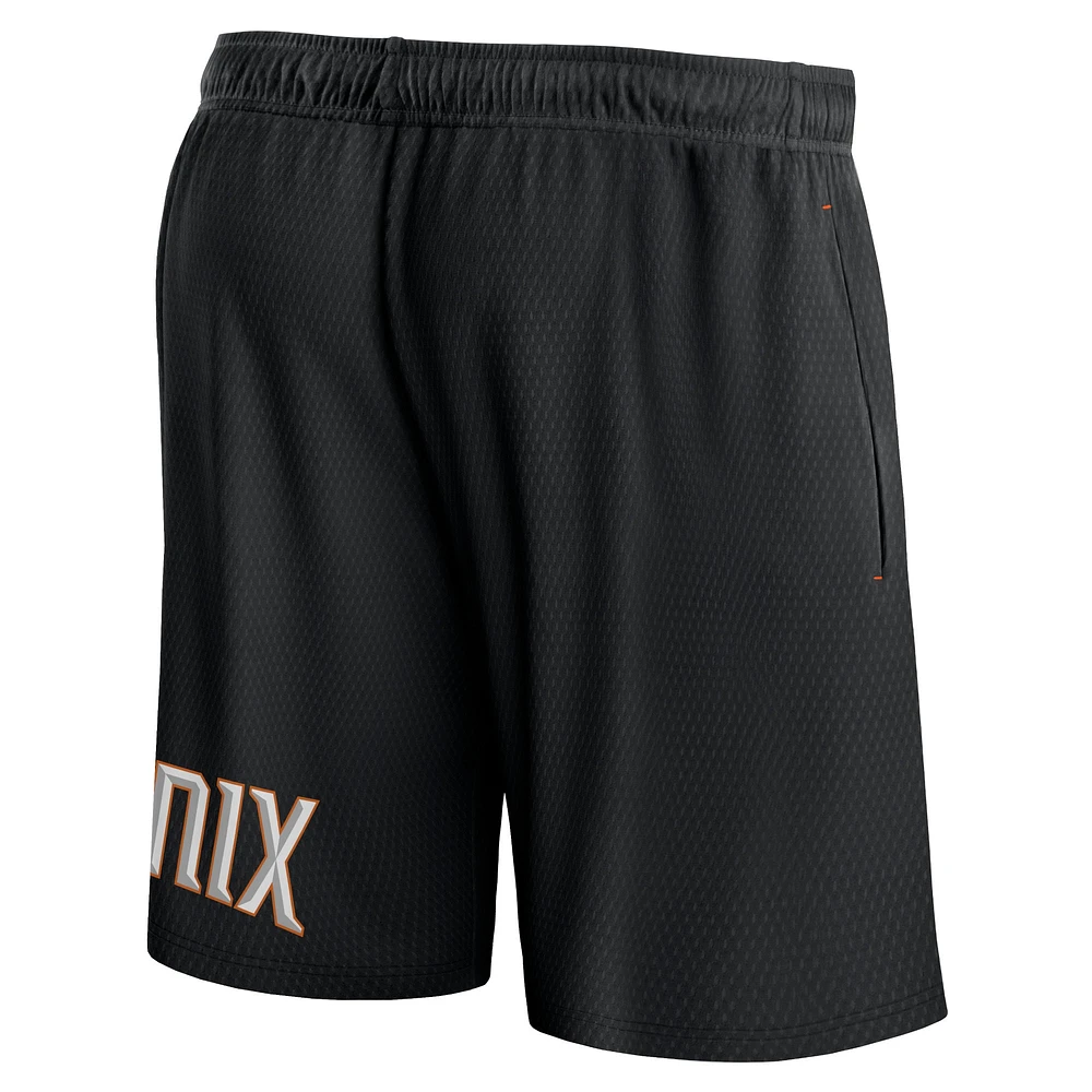 Men's Fanatics Black Phoenix Suns Free Throw Mesh Shorts