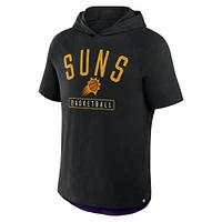 Men's Fanatics Black Phoenix Suns Pass Legend Raglan Hoodie T-Shirt