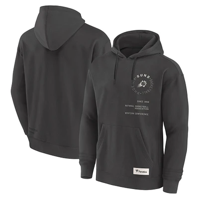 Men's Fanatics Gray Phoenix Suns Future Ground Info Elements Premium Pullover Hoodie