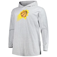 Men's Fanatics Heather Gray Phoenix Suns Big & Tall Pullover Hoodie