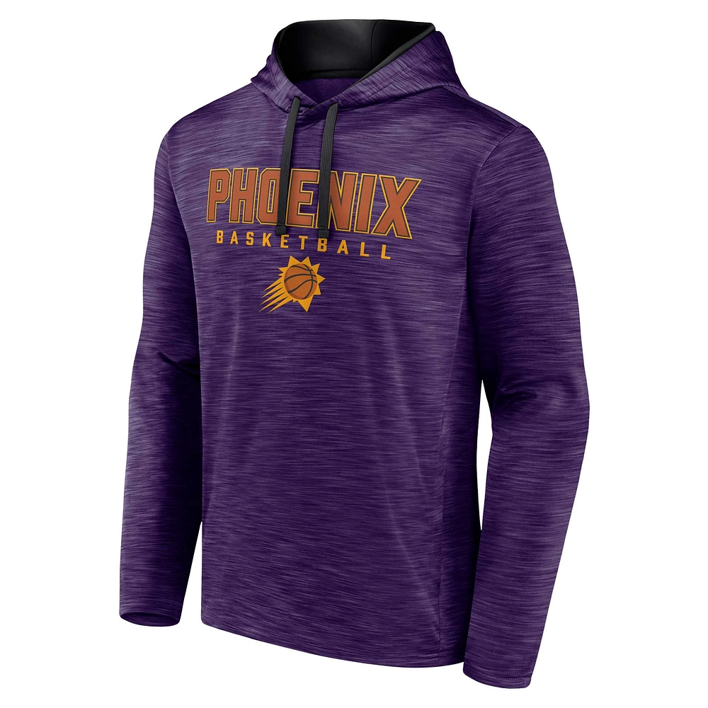 Men's Fanatics Heather Purple Phoenix Suns Fast Break Pullover Hoodie