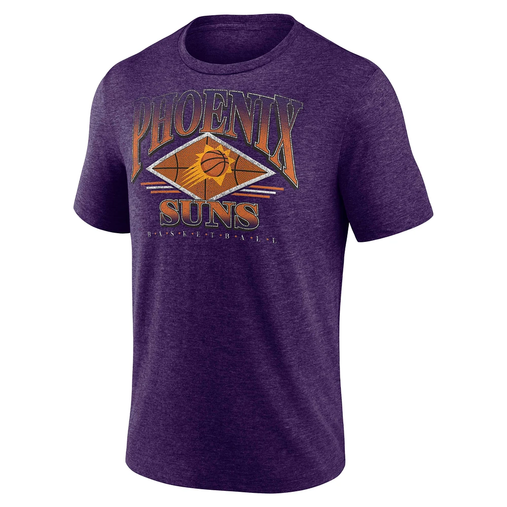 Men's Fanatics Heather Purple Phoenix Suns True Classics Power Phase Tri-Blend T-Shirt