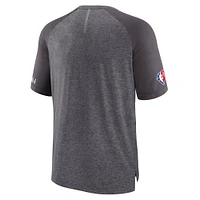 Men's Fanatics Heathered Gray Phoenix Suns 2022 Noches Ene-Be-A Core Shooting Raglan T-Shirt