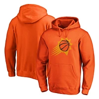 Men's Fanatics Orange Phoenix Suns Icon Primary Logo Fitted Pullover Hoodie