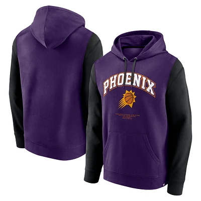 Sweat à capuche Fanatics violet/noir pour homme Phoenix Suns Scorer