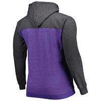 Men's Fanatics Purple/Heathered Black Phoenix Suns Big & Tall Down and Distance Full-Zip Hoodie