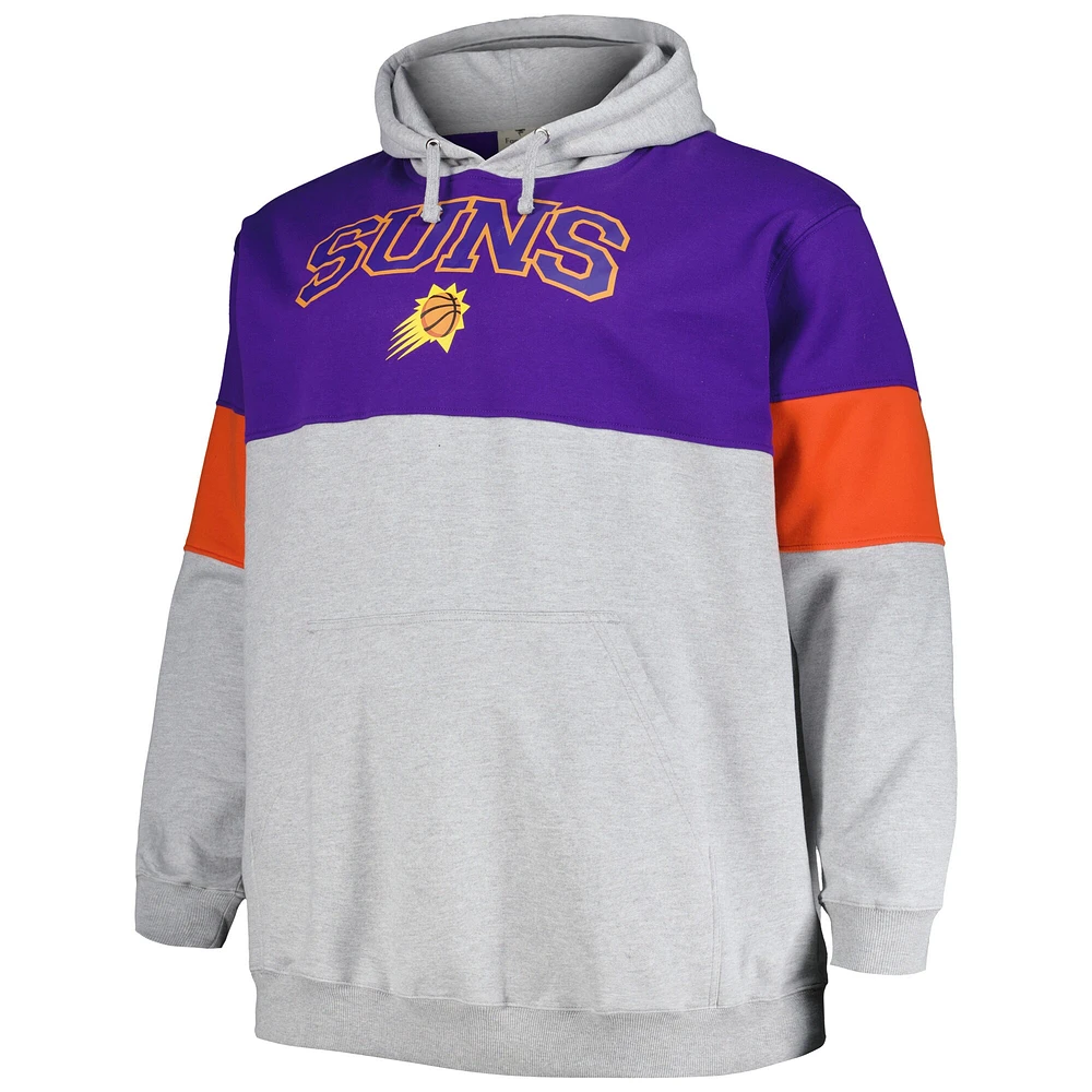 Men's Fanatics Purple/Orange Phoenix Suns Big & Tall Pullover Hoodie