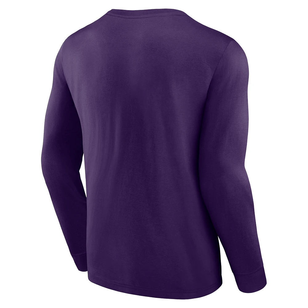 Men's Fanatics Purple Phoenix Suns Baseline Long Sleeve T-Shirt