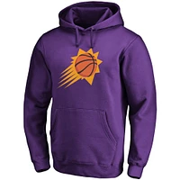 Men's Fanatics Purple Phoenix Suns Icon Primary Logo Fitted Pullover Hoodie