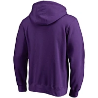 Men's Fanatics Purple Phoenix Suns Icon Primary Logo Fitted Pullover Hoodie