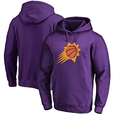 Men's Fanatics Purple Phoenix Suns Icon Primary Logo Fitted Pullover Hoodie