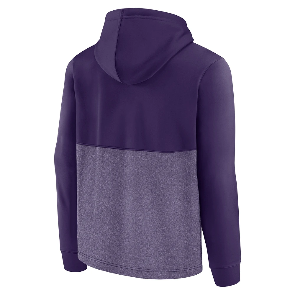 Sweat à capuche tri-mélange réussi Fanatics Purple Phoenix Suns pour hommes