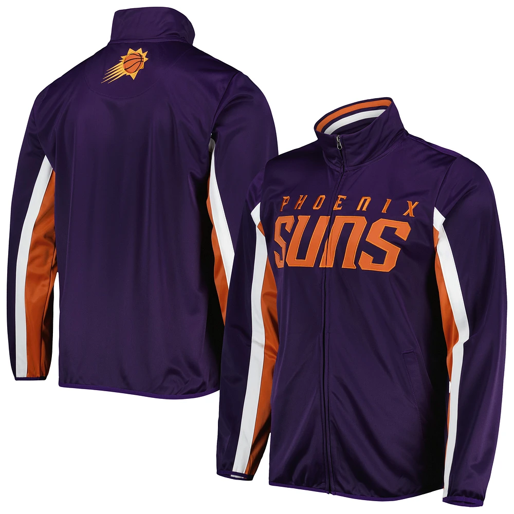 Veste de survêtement entièrement zippée G-III Sports by Carl Banks Phoenix Suns Contender Wordmark pour homme