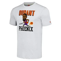 Men's Homage Kevin Durant Ash Phoenix Suns Caricature Tri-Blend T-Shirt