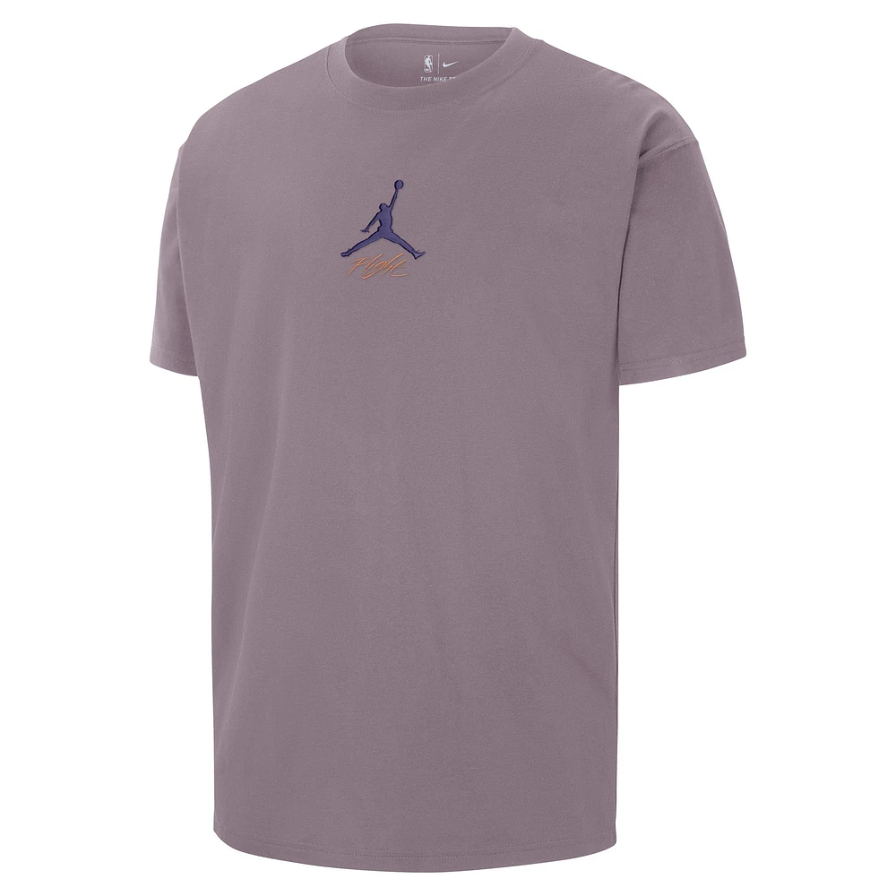 Men's Jordan Brand Purple Phoenix Suns Statement Edition Jumpman Flight Heavyweight T-Shirt