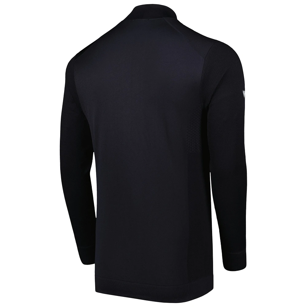 Men's Levelwear Black Phoenix Suns Nano Engineered Knit Fabric Quarter-Zip Jacket