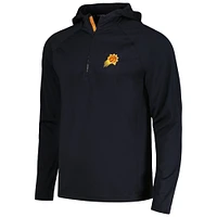 Men's Levelwear  Black Phoenix Suns Zander Hoodie Raglan Quarter-Zip Top