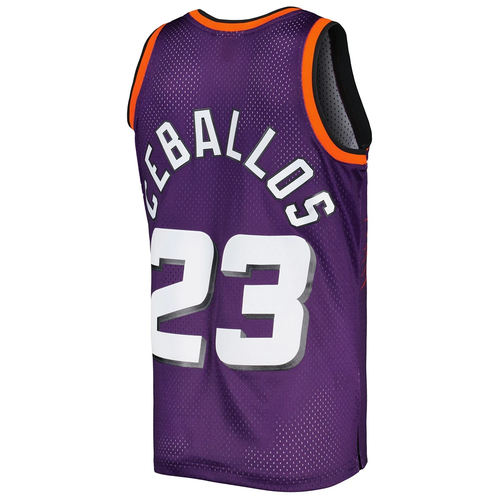 Maillot Swingman Mitchell & Ness Cedric Ceballos violet Phoenix Suns 1992/93 pour hommes