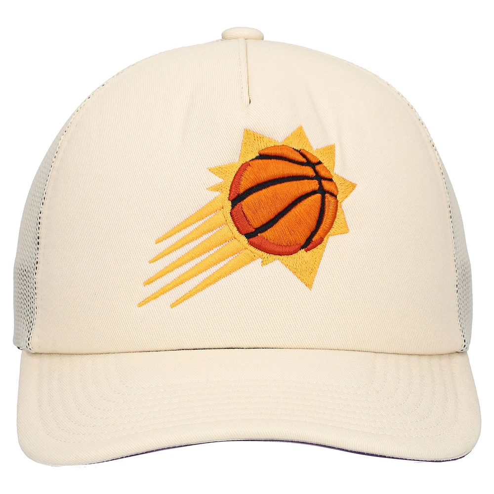 Men's Mitchell & Ness Cream Phoenix Suns Trucker Adjustable Hat