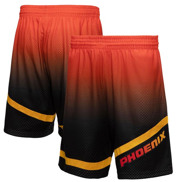Hommes Mitchell & Ness Orange/Noir Phoenix Suns - 1996/97 Hardwood Classics Fadeaway Swingman Short