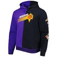 Men's Mitchell & Ness Purple/Black Phoenix Suns Hardwood Classics Split Pullover Hoodie