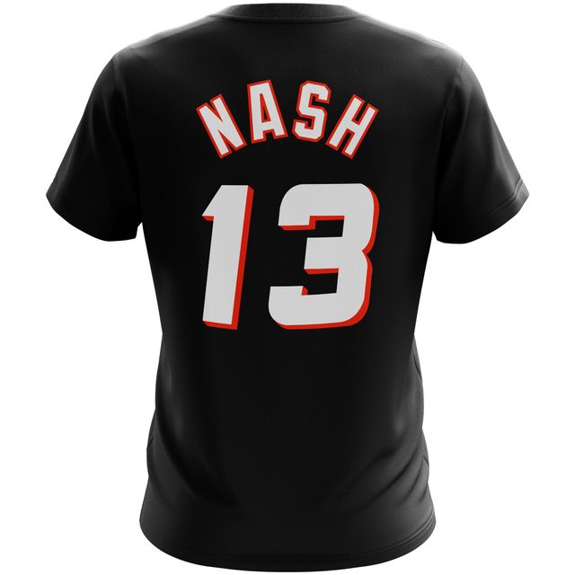 Mitchell & Ness Steve Nash pour hommes Black Phoenix Suns Hardwood Classics Nom et numéro - T-shirt