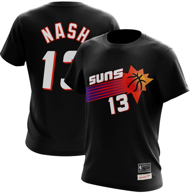 Mitchell & Ness Steve Nash pour hommes Black Phoenix Suns Hardwood Classics Nom et numéro - T-shirt