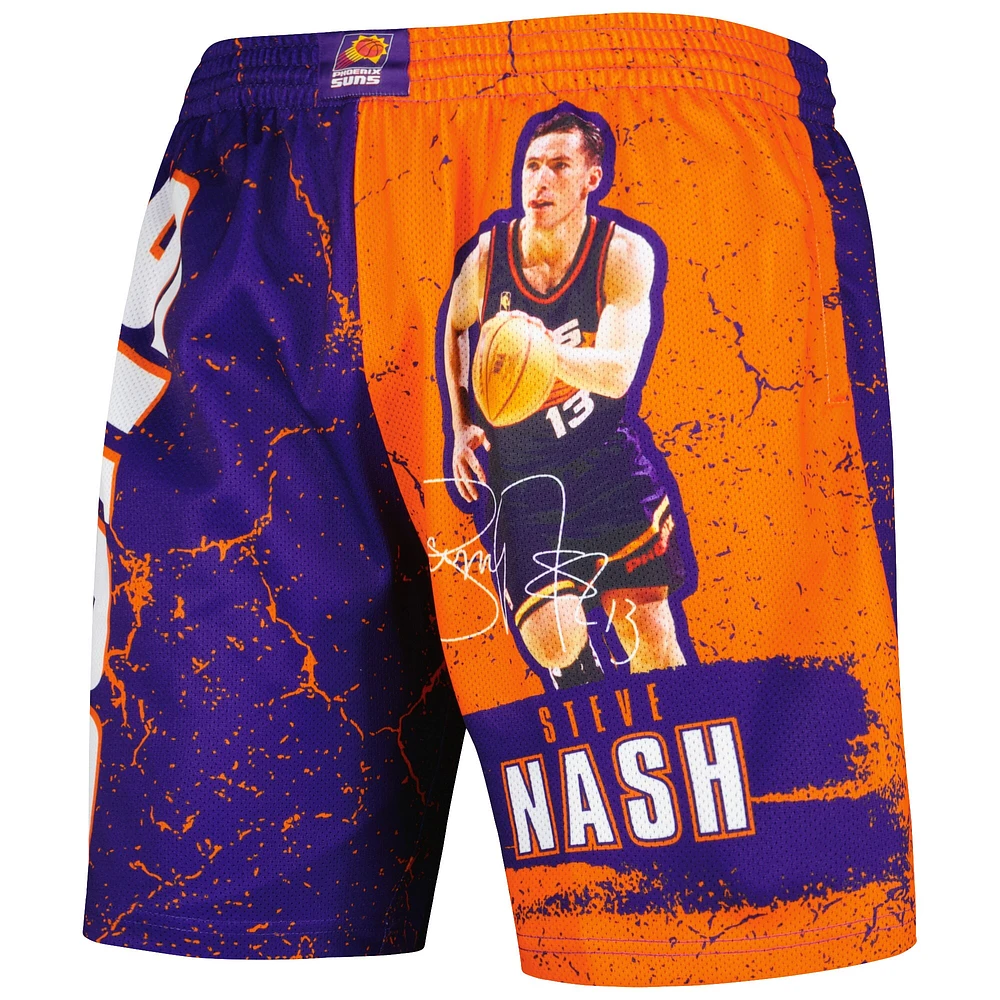 Mitchell & Ness Steve Nash pour homme Phoenix Suns Hardwood Classics Player Burst Short