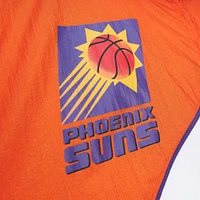 Men's Mitchell & Ness  White/Orange Phoenix Suns Hardwood Classics Arched Retro Lined Full-Zip Windbreaker Jacket