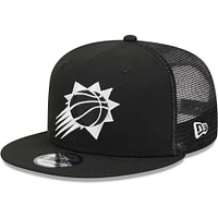 Men's New Era Black Phoenix Suns 9FIFTY Snapback Trucker Hat