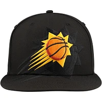 Men's New Era Black Phoenix Suns Blackout Shadow Logo 59FIFTY Fitted Hat