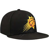 Men's New Era Black Phoenix Suns Blackout Shadow Logo 59FIFTY Fitted Hat