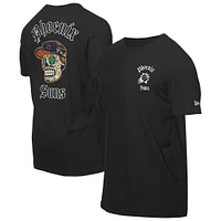 T-shirt New Era noir pour homme avec motif tête de mort des Phoenix Suns