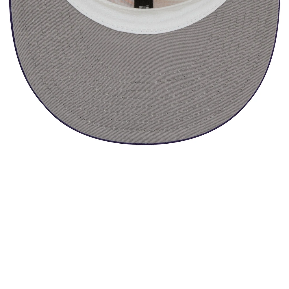 Men's New Era Cream/Purple Phoenix Suns Piping 2-Tone 59FIFTY Fitted Hat