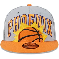 Men's New Era Gray/Orange Phoenix Suns Tip-Off Two-Tone 9FIFTY Snapback Hat