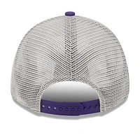 Men's New Era Khaki/Purple Phoenix Suns Throwback Patch Trucker 9FORTY Adjustable Hat