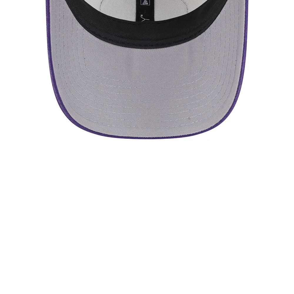 Men's New Era Khaki/Purple Phoenix Suns Throwback Patch Trucker 9FORTY Adjustable Hat