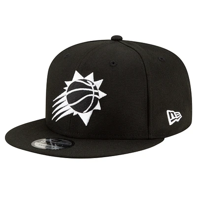 Casquette Snapback 9FIFTY noire et blanche des Phoenix Suns New Era pour hommes