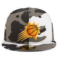 Men's New Era Phoenix Suns Snow Camo 59FIFTY Fitted Hat
